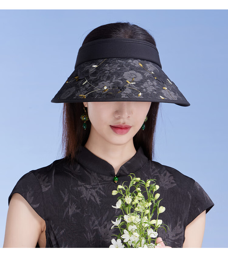 Shanghaigushi Sun Protection Hat for Women, Spring And Summer Visor Outdoor Casual UV-Resistant Sun Hat with Embroidery And Wide Brim 31