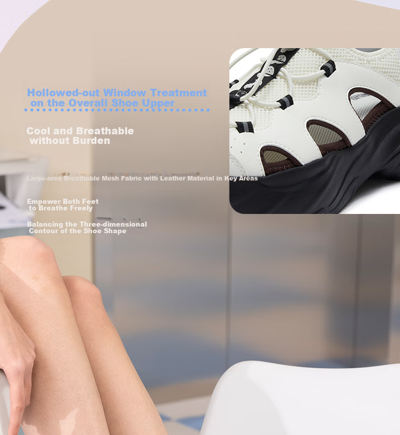 361° Sports Slippers, Thick-Soled Crocs-Style Clogs for Women, Summer Outdoor Water-Walking Mary Jane Sandals, 682526715-1 10