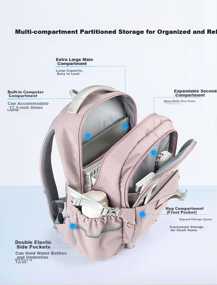 KALA·Y Middle School Student Backpack, Large Capacity, Lightweight, Casual Outdoor Backpack, Stylish And Attractive Unisex Shoulder Bag for Travel 10