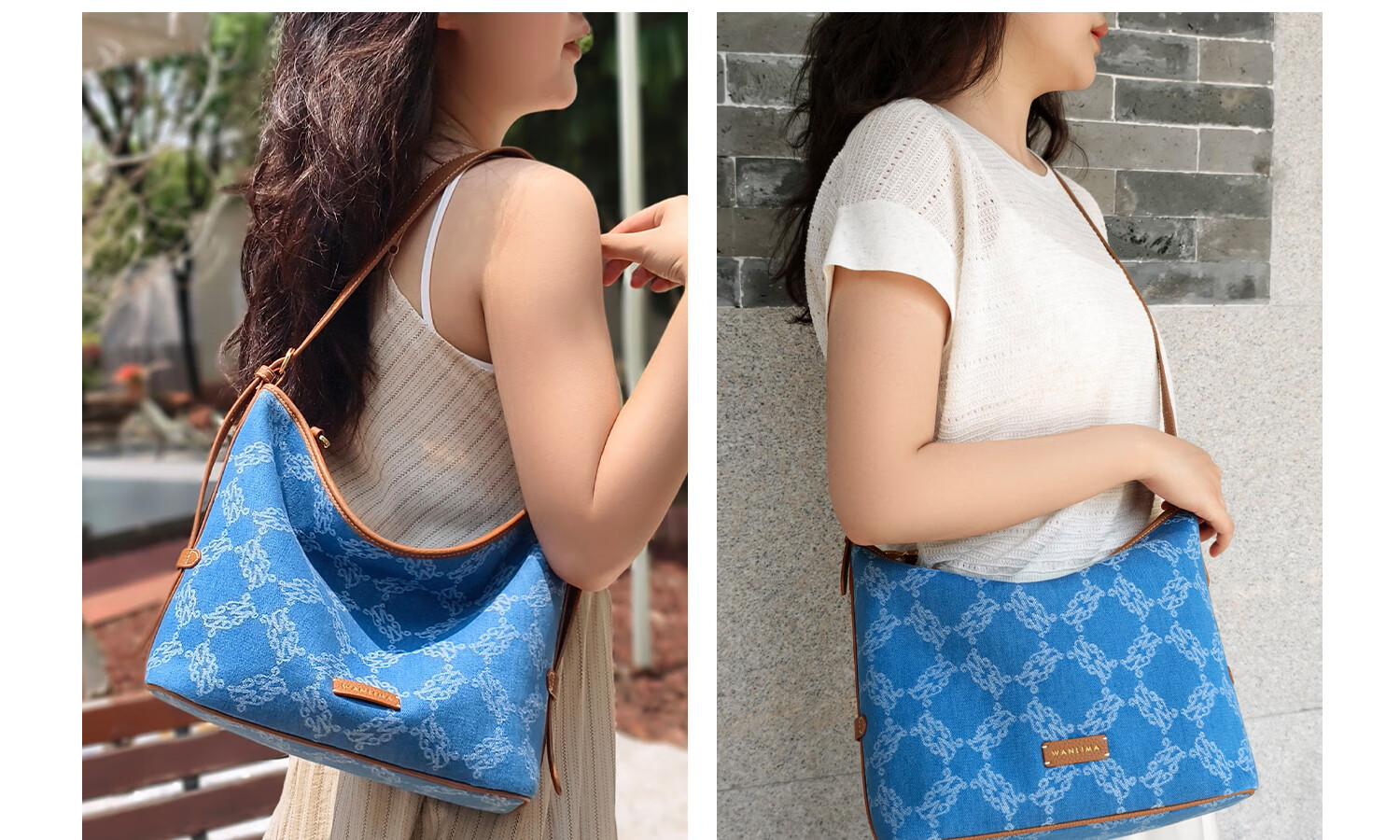 Wanlima New HOBO Bag, Denim Tote Bag, Versatile Commuter Shoulder Crossbody Bag for Women, Birthday Gift for Girlfriend 8