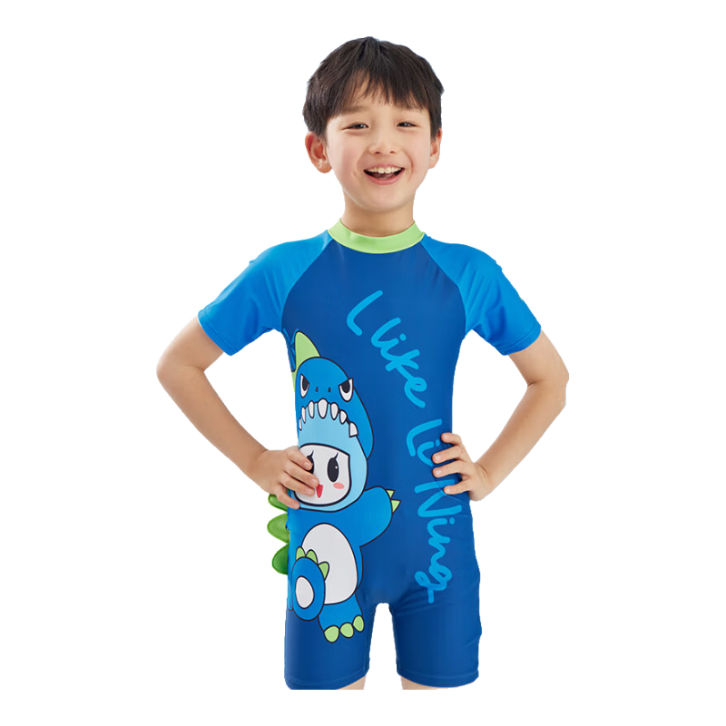 LI-NING Kids Swimsuit Girls Boys Toddler Fashion One-Piece Swimwear Size 120
