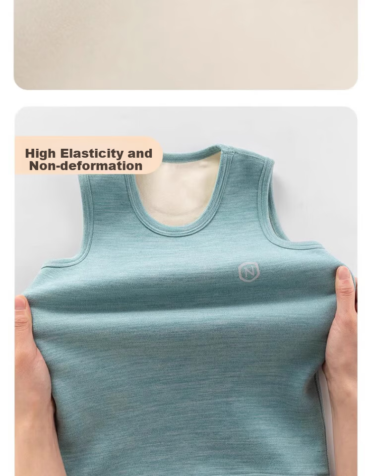 NUBIWU Children's Vest, Girls' Autumn And Winter Fleece-Lined Warm Undershirt Vest, Baby Thickened Close-Fitting Underwear, Boys' Clothing 4