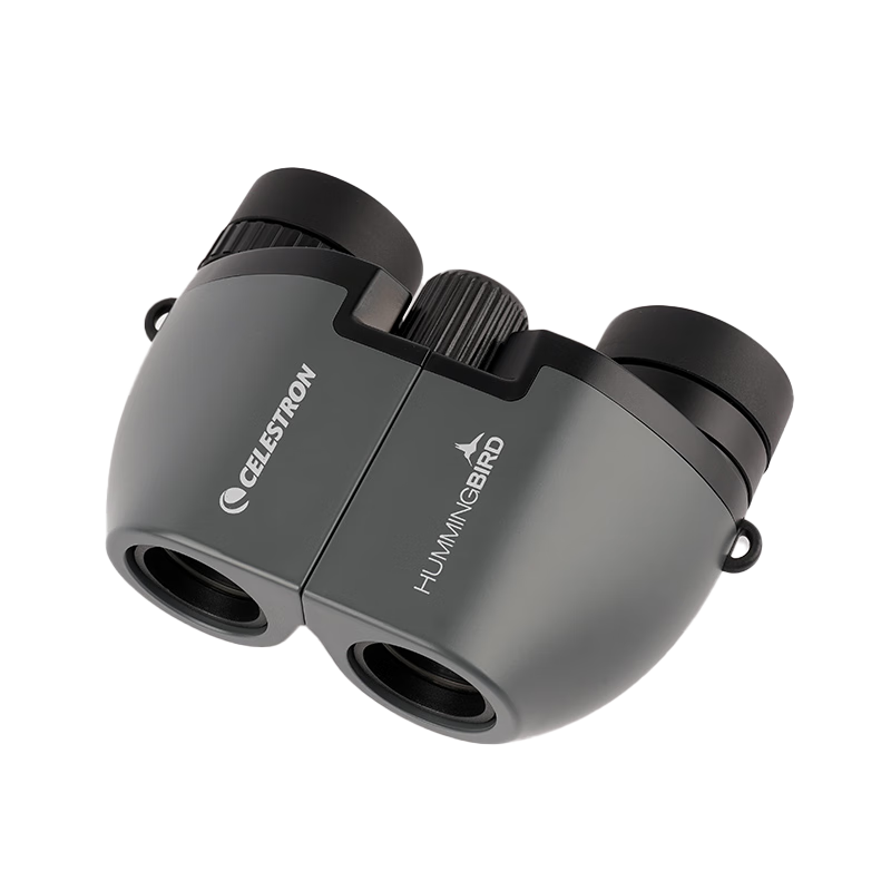 Celestron Hummingbird 7X21 Portable Professional-Grade Roof Prism Binoculars Mobile Phone Compatible Low-Light Night Vision Concert Outdoor Gray