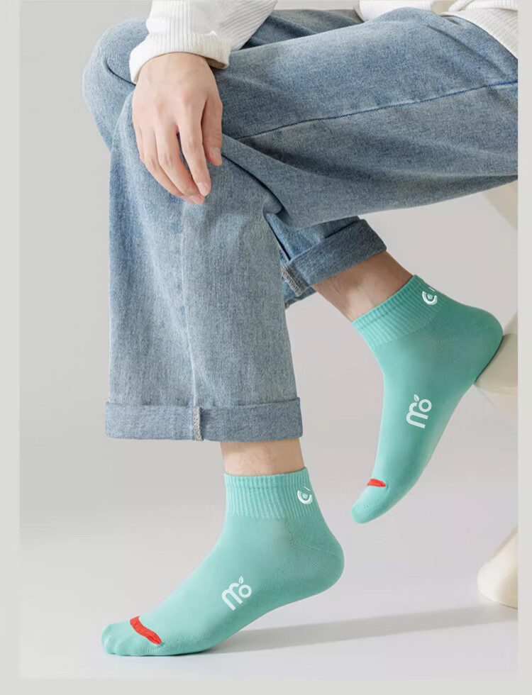 Modal 10 Pairs Men's Mid-Calf Socks Spring Summer Casual Breathable Student Short Socks 10A Antibacterial Deodorant Xinjiang Cotton Men's Socks 12