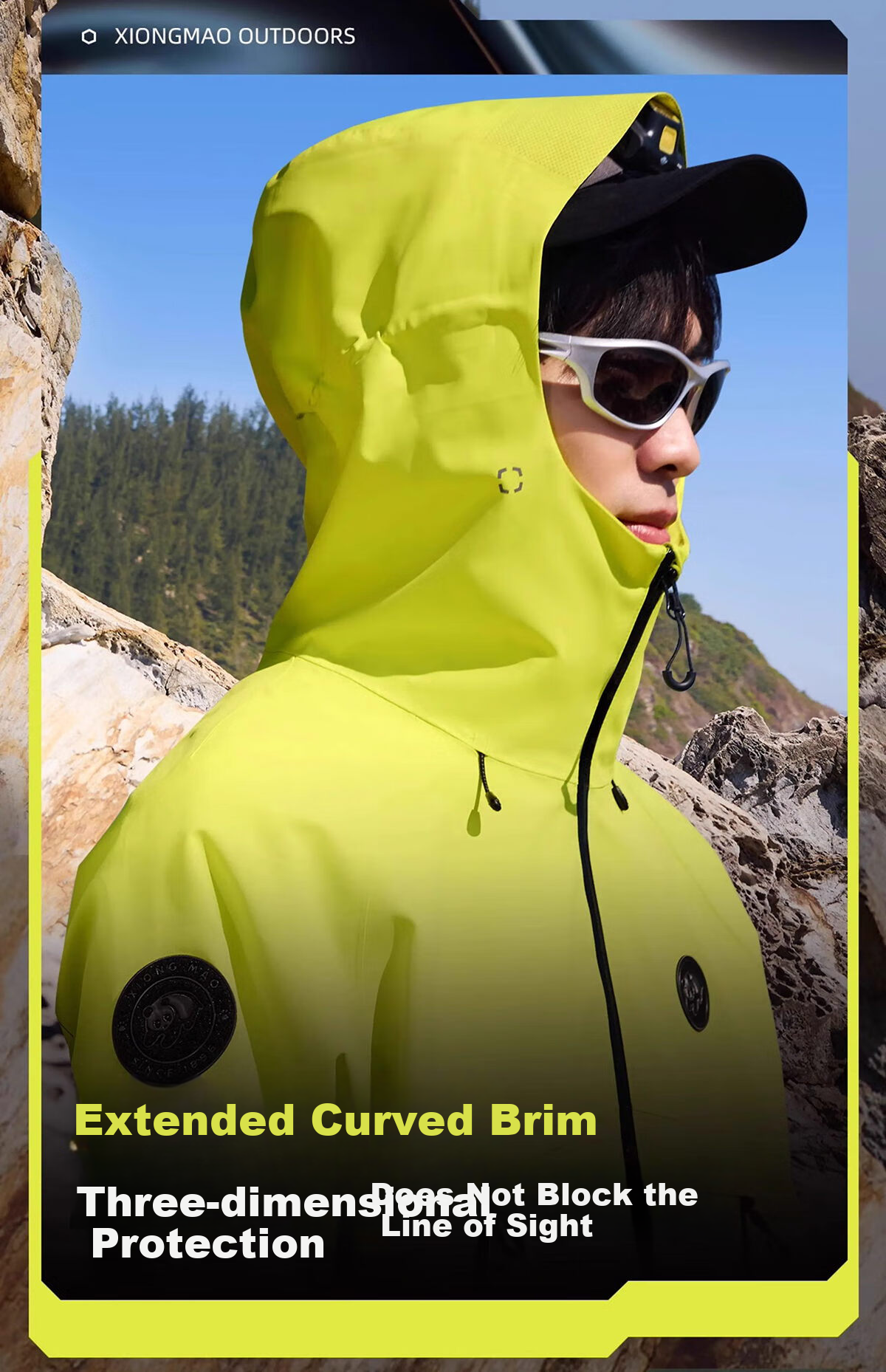 CAMEL Panda Series Hard Shell Jacket for Men And Women, Triple Protection Outdoor Mountaineering Coat Cycling Outerwear A35BA6B113 3XL 13