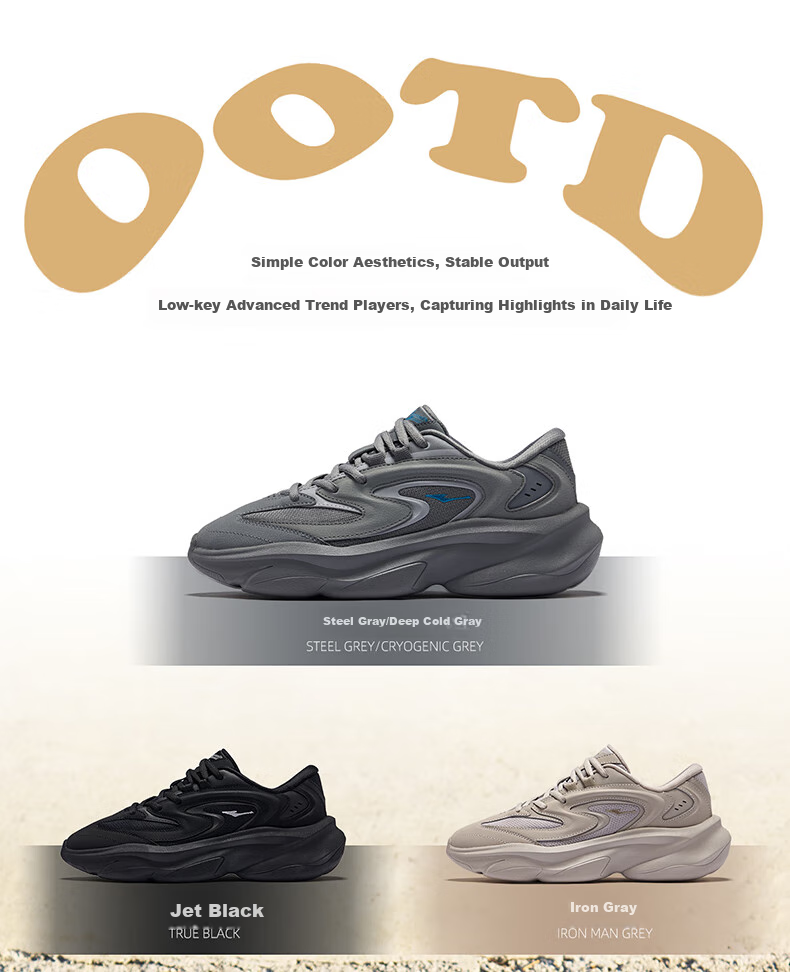 ERKE Men's Shoes, Spring New Dad Shoes, Thick-Soled Casual Shoes, Soft And Bouncy Sneakers, Comfortable Men's Footwear | Xiaoyou 2.0 4