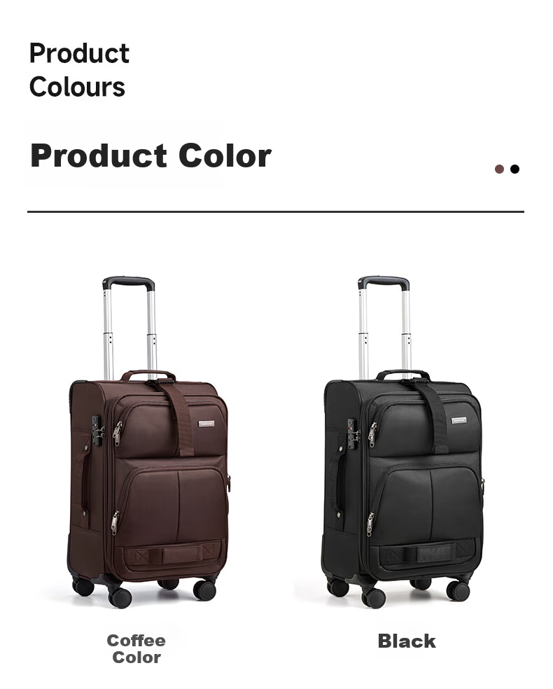 HANKE Luggage, Large Capacity Suitcase for Women And Men, Outdoor Trolley Case, 20-Inch Black, 41 Liters, Password Lock, Expandable Travel Suitcase 18