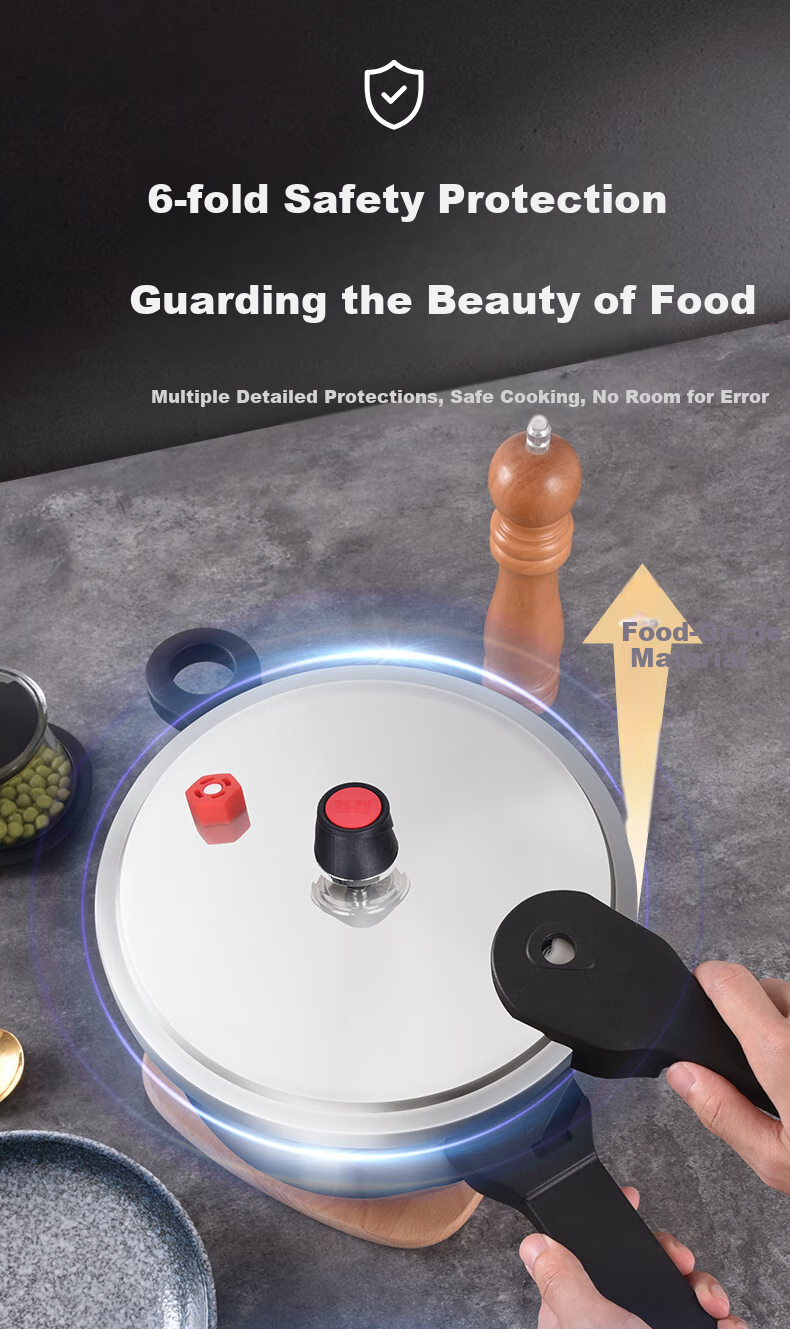 Shuangxi Stainless Steel Pressure Cooker, Compatible with Gas And Induction Stoves, Explosion-Proof, for Home Use, Jiaorui Model, 20cm/4L Capacity 3