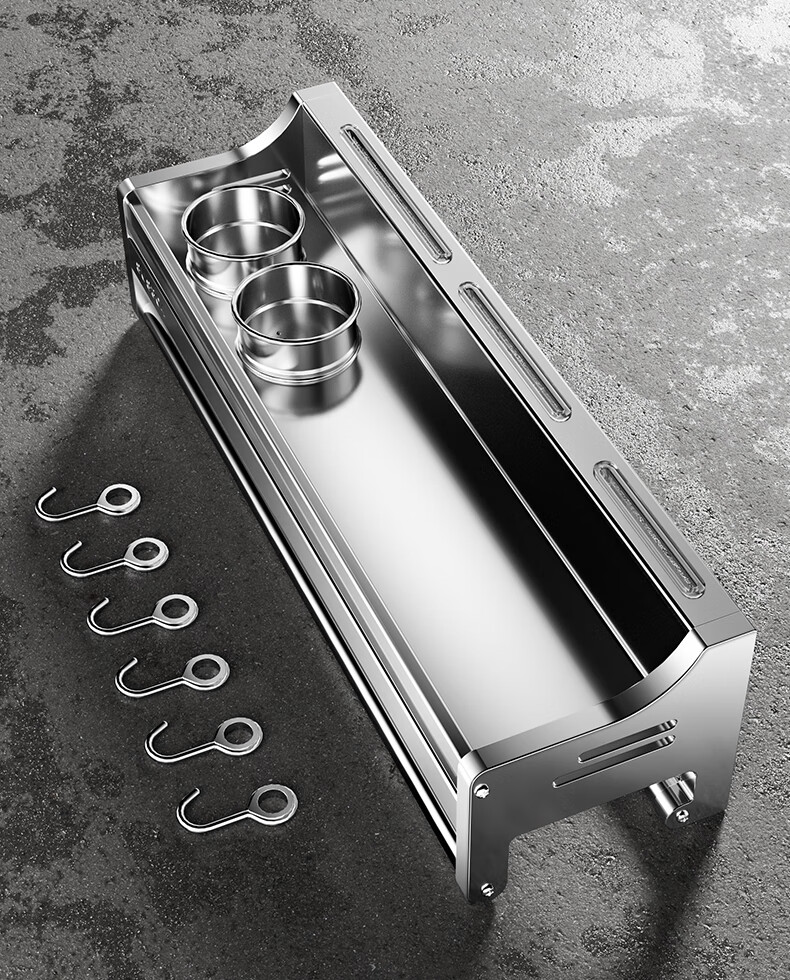 Micoe 304 Stainless Steel Kitchen Storage Rack Wall-Mounted Knife Holder Pot Lid Spice Organizer Chopsticks Holder Kitchen Utensils Set 2