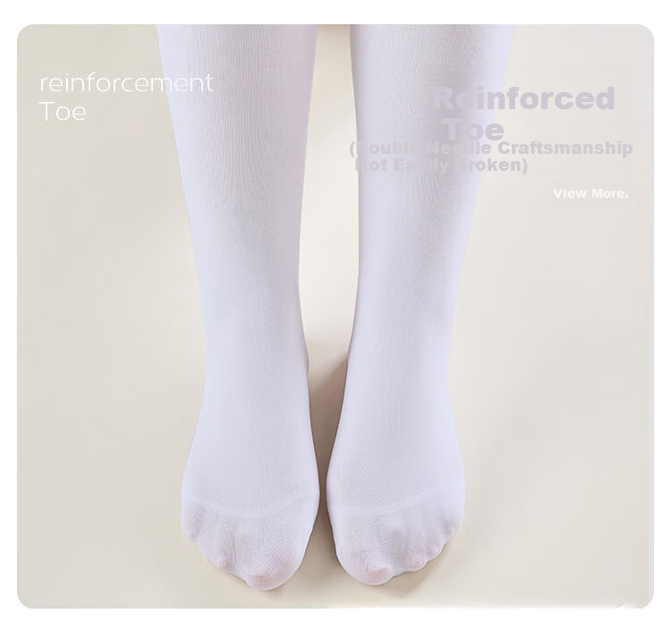 LangSha White Stockings, Plus Size, Thick And Large, Spring And Autumn Medium-Thick Dance Socks, Velvet Anti-Pinch White Pantyhose, Leggings 12