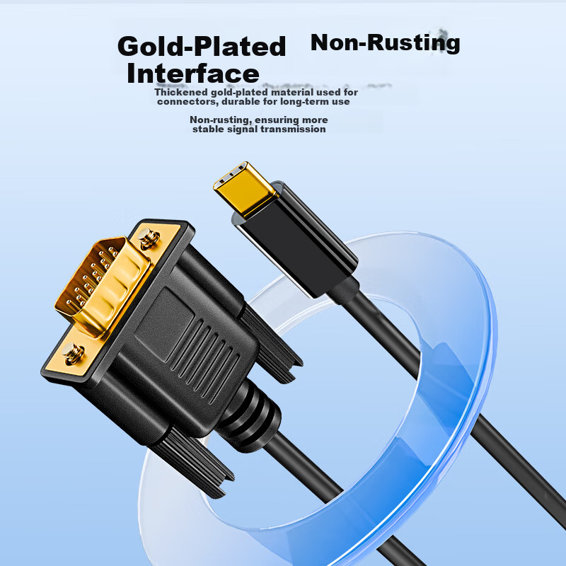Кабель-адаптер ULT-unite Type-C на VGA, 1.8 м, для подключения телефонов, планшетов, ноутбуков к телевизорам, мониторам, проекторам