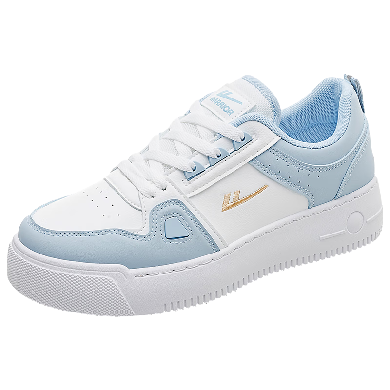 Huili Official Women's Shoes, 2026 Summer New Style, Classic Versatile Casual Sneakers for Women, White Light Blue, Size 39