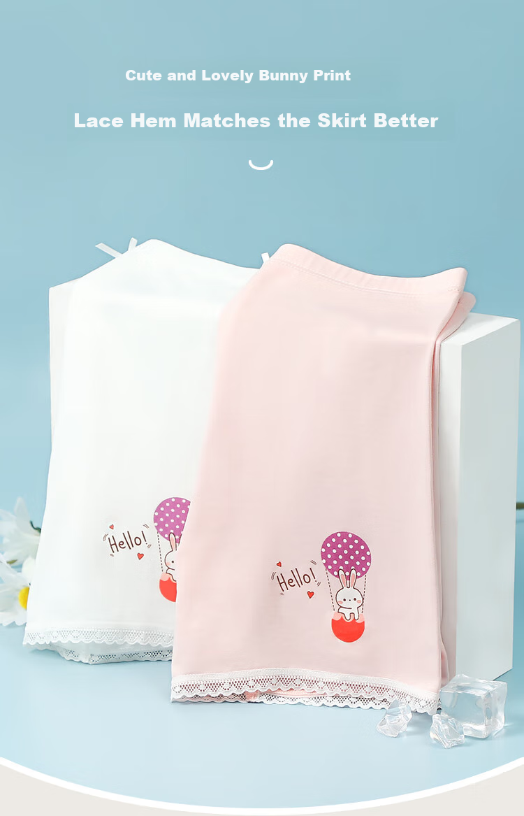 Hodohome Children's Underwear, Girls' Modal 3A Antibacterial Crotch Safety Shorts, Anti-Chafing Underpants, 2-Pack, 012 130 11