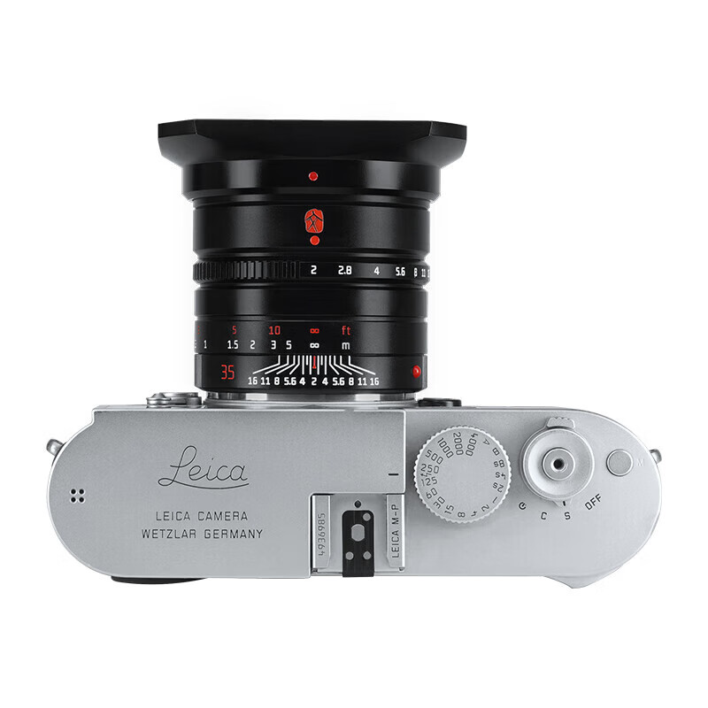Qigongjiang Leica Camera Prime Lens, Side-By M-Mount, Black, M35mm F2.0 Large Aperture Landscape Portrait Prime Full-Frame Manual Focus Lens, Human Series