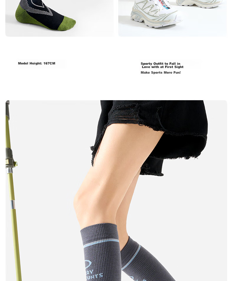JKN Professional Sports Compression Socks [Shock-Absorbing Pressure Distribution] Airplane Socks Slimming Calf Socks for Hiking, Tennis, Running And Fitness 7