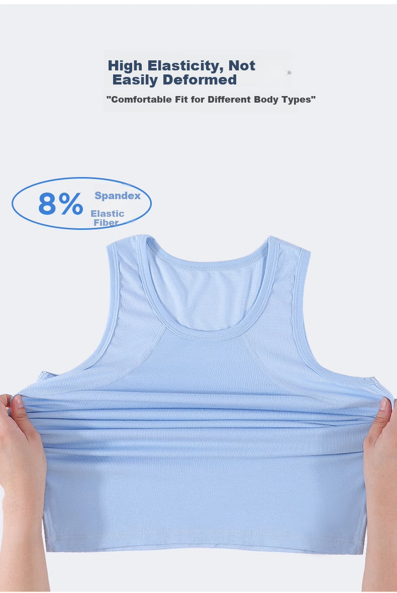 Hzasz Children's Vest, Modal Breathable Thin Sleeveless Sports Undershirt, Boys' Top HU123201, Gray, Size 150 12