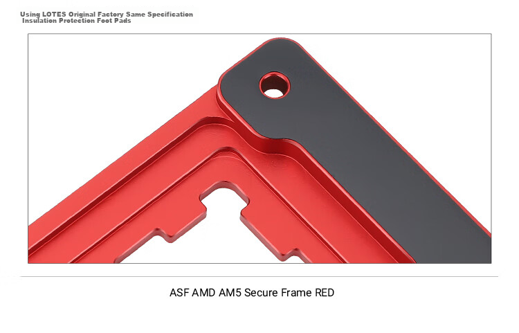 Thermalright AMD-AM5 Secure Frame RED CPU Safety Fixing Frame, All-Aluminum Alloy + Insulation Pad, Cooling Accessories, AMD-ASF RED 8