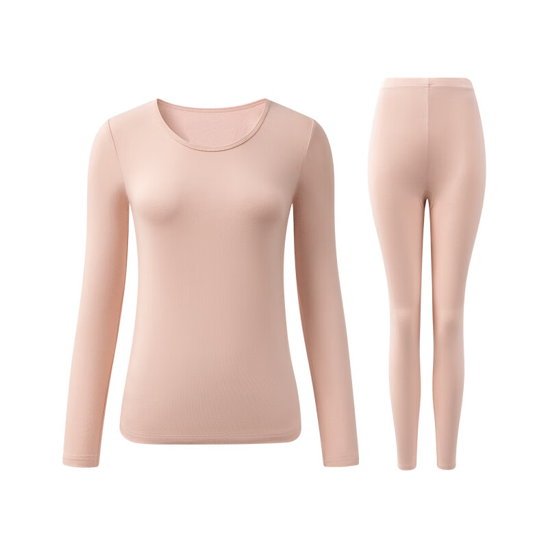 Fenteng Women's Pure Cotton Thermal Underwear Autumn New Moisture-Wicking Breathable Non-Tight Top and Bottom Set