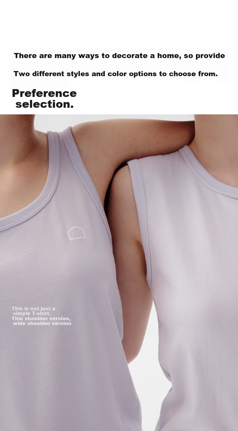 Jiao Nei Cotton 301H Women's Vest 100% Pure Cotton Narrow Shoulder All-Cotton Homewear Spring Summer Sleeveless Seamless Pajamas 7