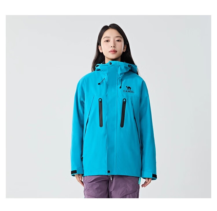 CAMEL [Wang Junkai's Choice] Outdoor Jacket Three-In Unisex Spring And Autumn Fleece-Lined Windproof Waterproof Mountaineering Coat 28