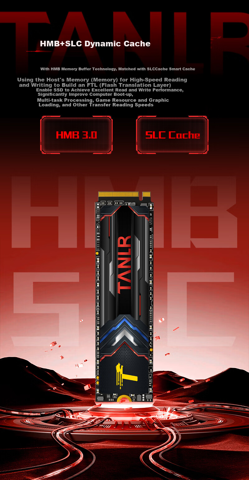 TANLR 2TB SSD Solid State Drive NVMe M.2 Interface PCIe 4.0x4 Selected TLC NAND PS5 Gaming E-Sports Player Compatible with Valorant Longping TN770 3