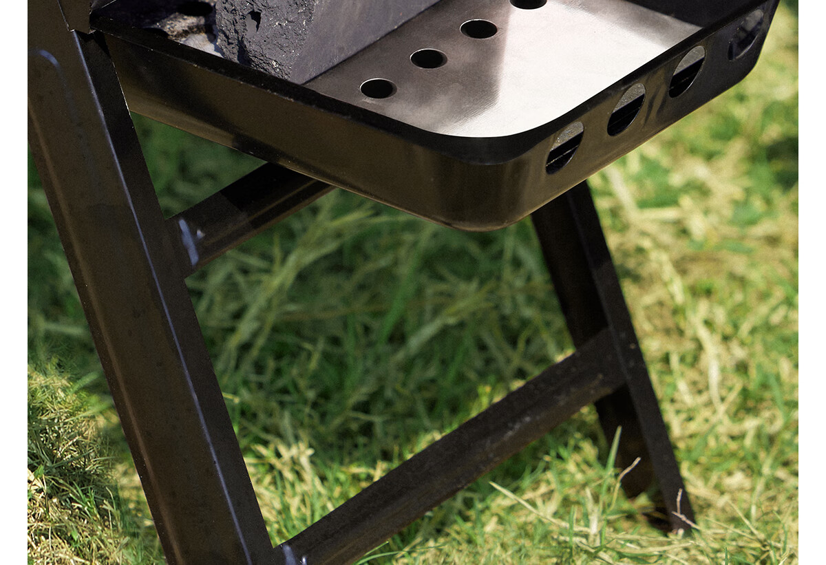 CAMELJEANS Portable Home BBQ Grill Folding Charcoal Grill Camping Commercial Charcoal Barbecue Rack - Without Side Panels 8