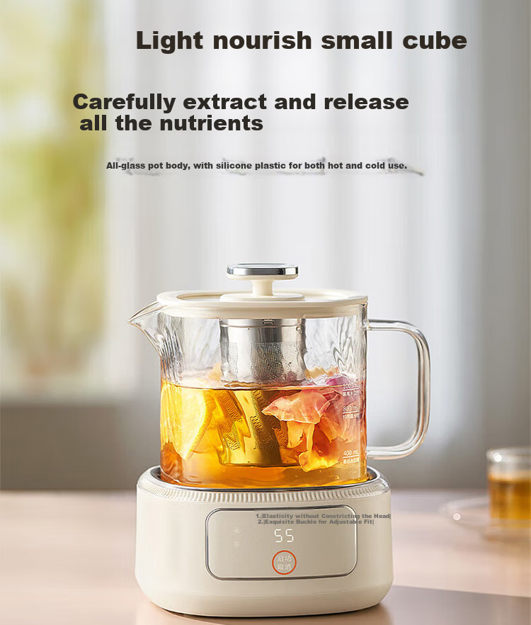 Joyoung Home Use 1L Small Capacity Health Pot, Multi-Purpose Electric Kettle for Hot And Cold Water, Metal Kettle without Glue, Constant Temperature Kettle, K10D-WY103 (Tea) 2