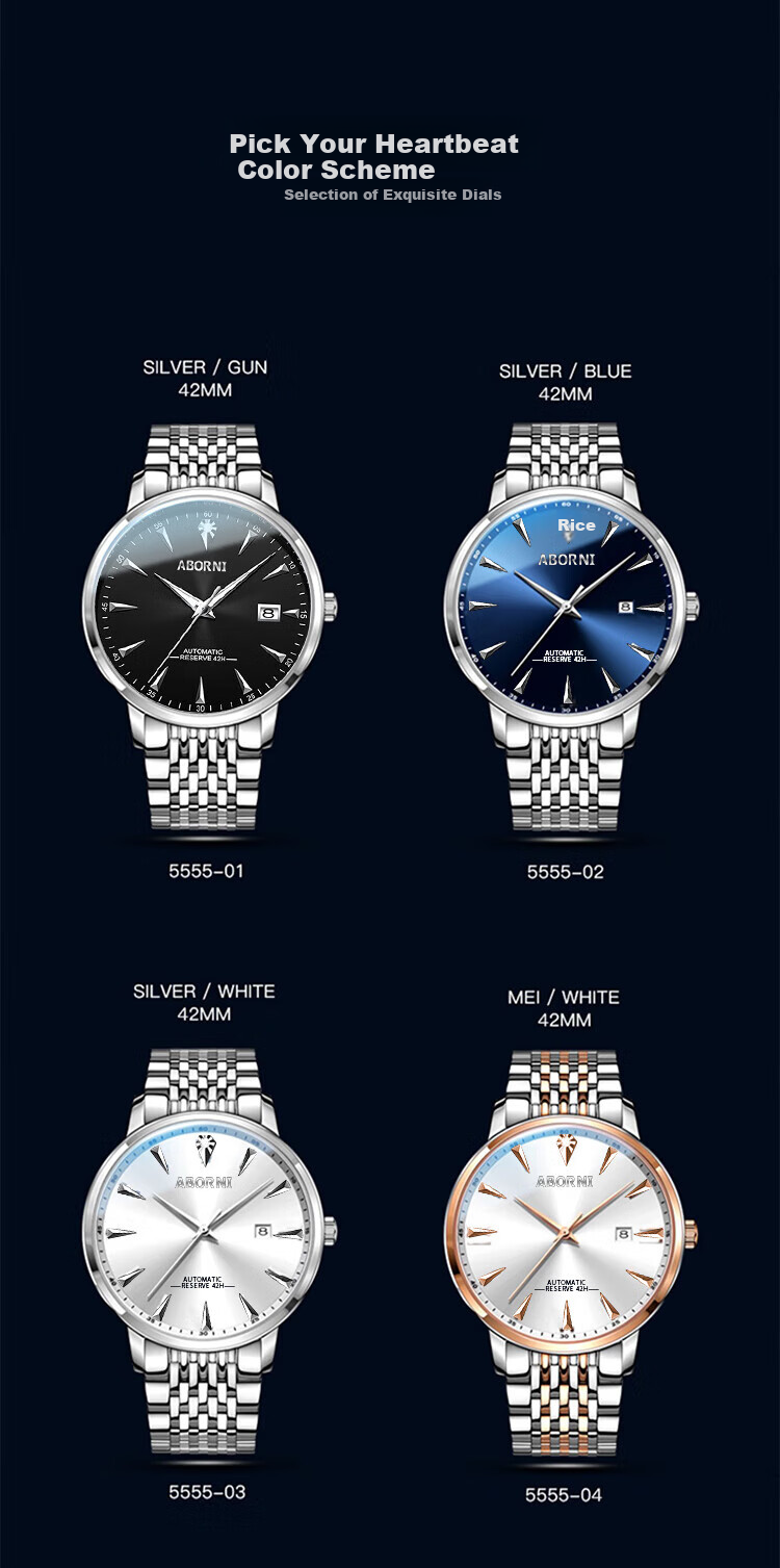 ABORNI Quartz Watch for Men, Mechanical Feel, Business Casual, Fashionable Chinese Brand, New Year's Gift for Boyfriend Or Husband 9