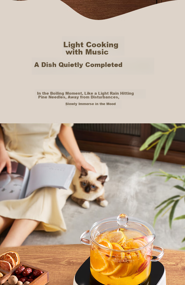 SUPOR Ceramic Cooker, Electric Tea Brewing Induction Stove, Household Electromagnetic Stove, New Mini Compact Simple High-Power Rapid Heating Quiet Hot Pot Surrounding Stove Tea Brewing Cooker C10-CS15 7