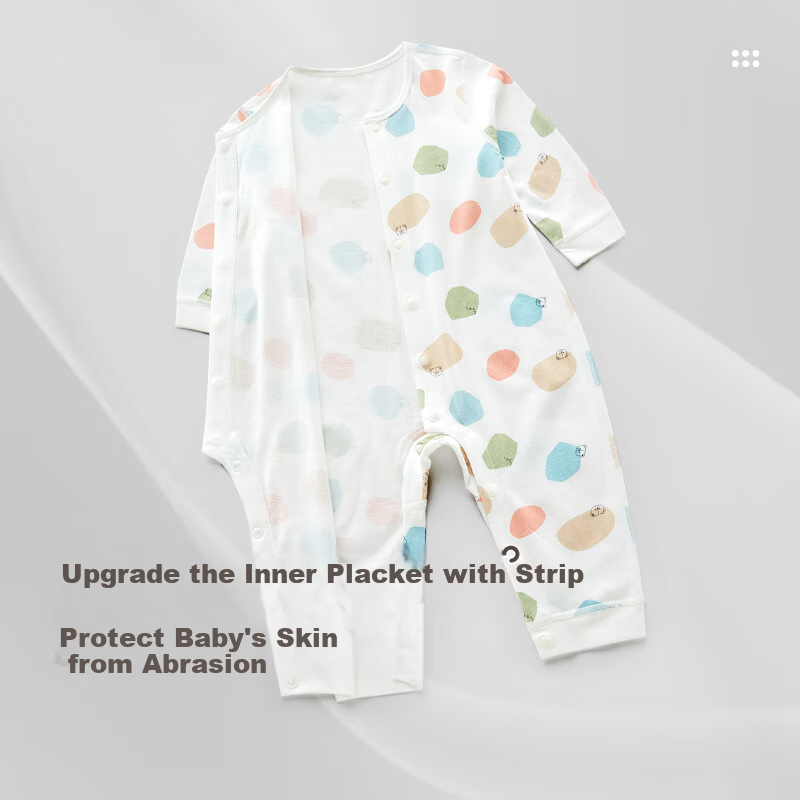 Labi Baby Infant Clothes Newborn Onesie All-Season Double-Sided Fabric Romper Pajamas for Baby Boys And Girls 2-Piece Set Unified Color Size 66