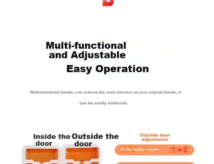 Aoben Anti-Theft Door Lock, Quick-Lock Handle for Entrance Doors W01 Steel - with 30*240 Lock Body (No Lock Cylinder), Installation Guide Included 7