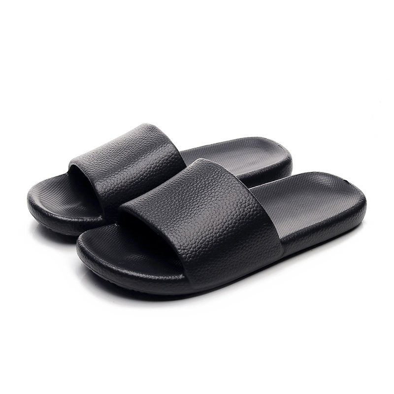 XGGC Luxury Faux Leather Summer Indoor Non-Slip Shower Slippers for Men and Women Dark Brown Size 44-45
