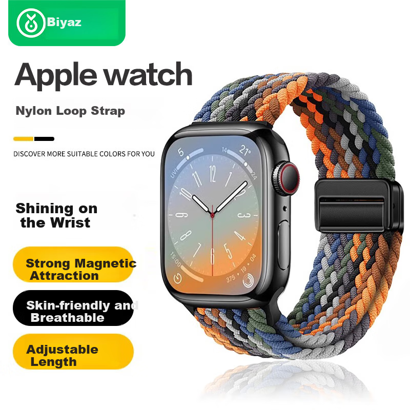 BIAZE Compatible Apple Watch Band for Apple IWatch S11, Ultra2/S10/S9/S8/7/6/5/SE Braided Loop Strap, 44/45/46/49mm