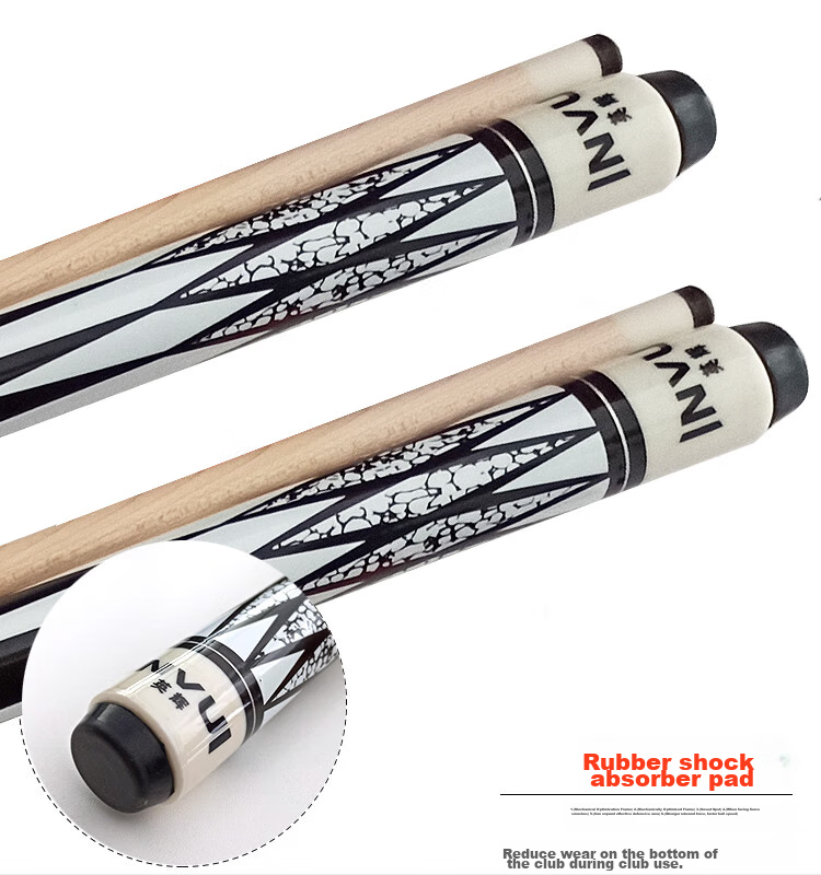 INVUI Pool Cue, Large Tip, Chinese 8-Ball Cue, Nine-Ball Cue, American-Style Large Tip Cue, Detachable Billiard Cue, Two-Piece Cue Z-02 3