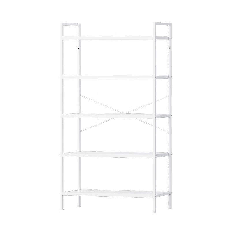 JD Original Kitchen Storage Rack, Grid Floor-Standing Organizer for Home Snacks And Miscellaneous Items, Widened And Enlarged, Five-Tier White