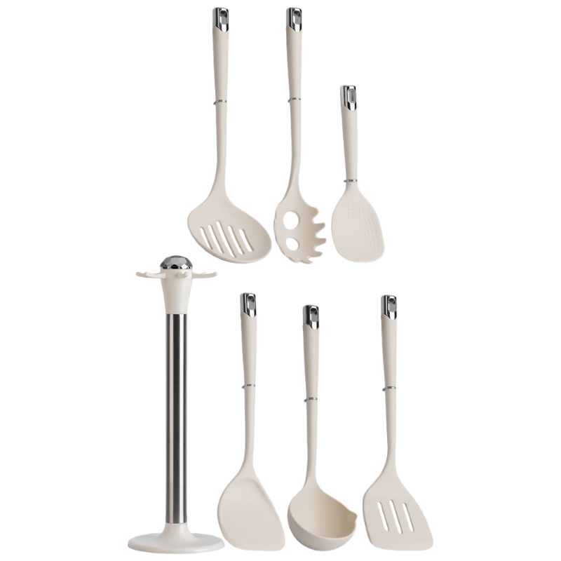 Banwu Life Silicone Spatula Set Silicone Kitchen Utensil Set Food Grade High Temperature Resistant Spatula and Spoon Set Kitchen Spatula and Spoon Set
