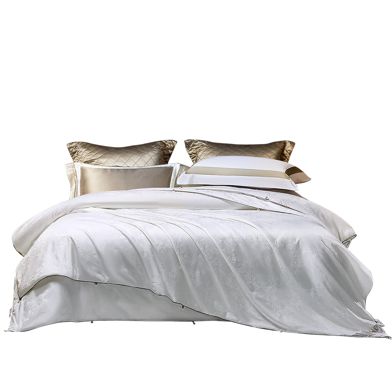 FUANNA Silk Duvet, 100% Mulberry Silk, Double-Layer Quilt, 60S Pure Cotton Thickened Core, Gift-Giving, for Two People, 9.4 Jin (4.7 Kg), 203*229cm