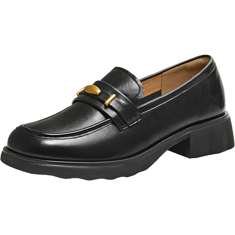 TEENMIX Loafers British Style Women's Casual Shoes New Black 36