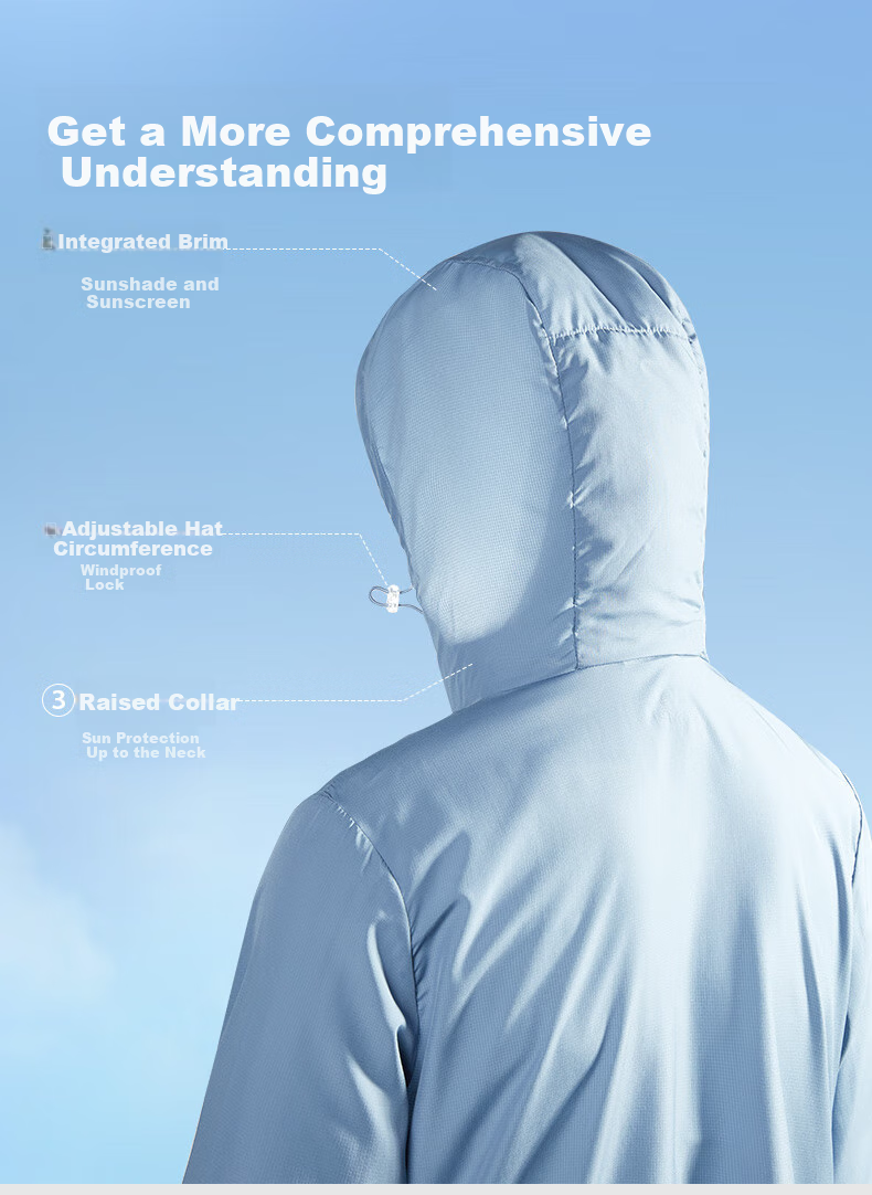 CAMEL Men's Ice Silk Sun Protection Clothing UPF50+, Outdoor Breathable Couple Skin Coat Sun Protection Jacket M13BA6V073F 13