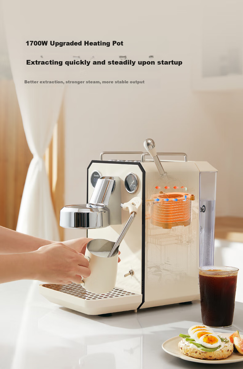 GEMILAI Owl G3006 Coffee Machine, Home Semi-Automatic Coffee Maker, Small Appliance for Americano And Espresso 8