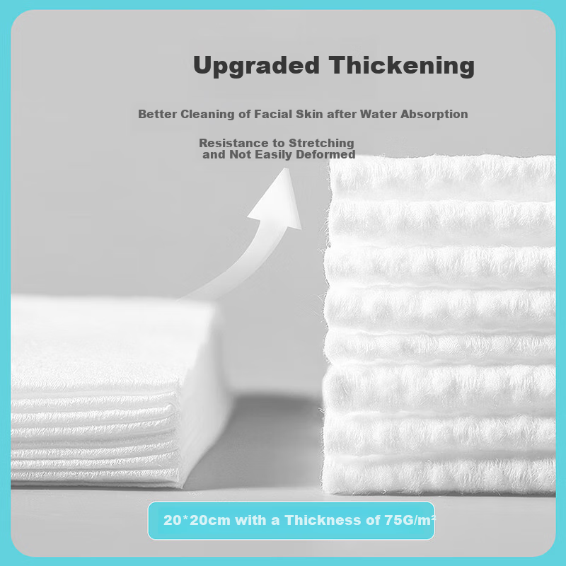 Minaier National Trend Style Facial Cleansing Wipes, Disposable Face Towels, Thickened Pearl Texture, Enlarged Cleaning Wipes, Soft Tissues, 50 Sheets*6 Packs