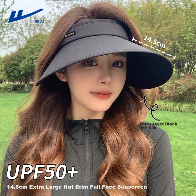 Huili Wide Brim Sun Hat for Women, Summer Visor Hat, UV Protection Outdoor Cooling Cap, Face-Covering Sun Hat, Sports Sunhat