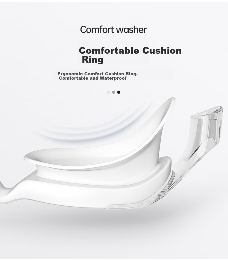 WATERTIME / Shuichuan Swimming Goggles, Myopia Waterproof Anti-Fog Large Frame Swimming Glasses with Prescription for Men And Women, White 200 6