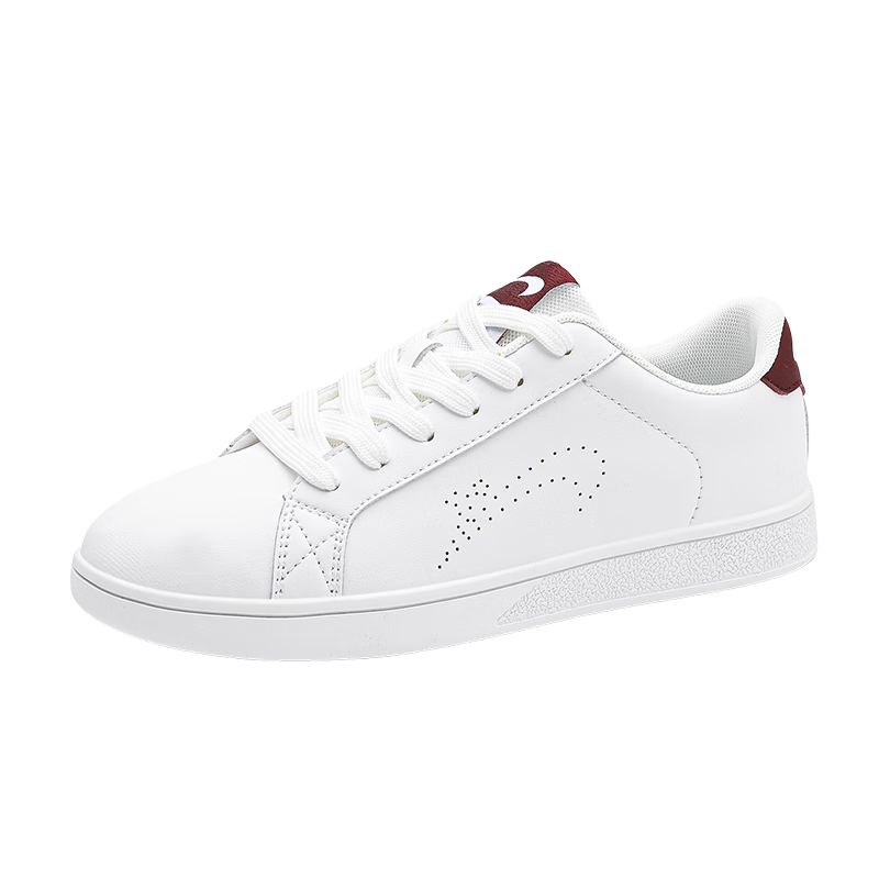 Guirenniao Canvas Shoes, Couple Casual Shoes, Summer Women's Shoes, Versatile Sports Sneakers, White Men's Shoes, White/red, Women's Size 37