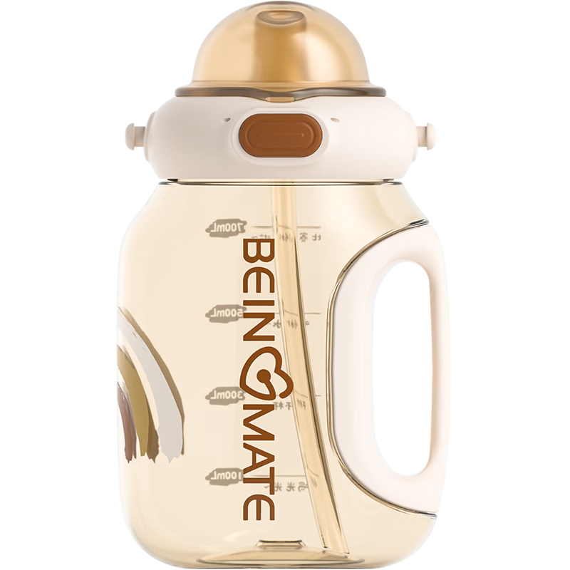 Beingmate Children's Water Bottle 3-6-12 Years Old Baby Kindergarten School Dual Drinking PPSU Straw Direct Drink Large Capacity Summer