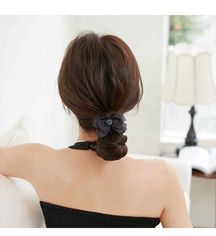 CHIMERA High-Elasticity Durable Double-Layer Elastic Mesh Butterfly Hair Tie Ponytail Holder for Women, Mid-Autumn Festival Gift 2