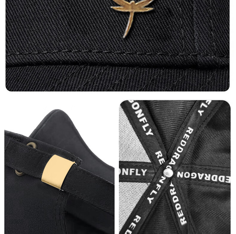 RED DRAGONFLY Baseball Cap for Men, Autumn Hard-Top Visor Cap, Large Circumference All-Season Sun Hat, UV Protection Cap for Wome 5