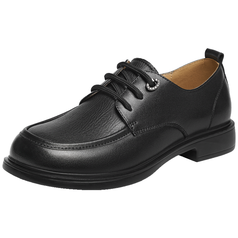RED DRAGONFLY Women's Loafers 2025 New Slip-On Black Vintage Leather Shoes WTB35110 Black Size 37