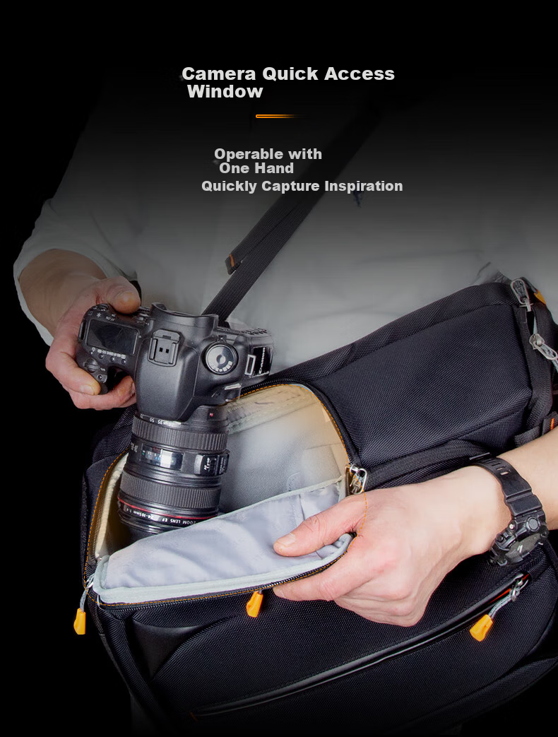 Pulewei DSLR Camera Bag, Backpack Photography Bag, Digital Canvas Outdoor Waterproof Travel Backpack 8