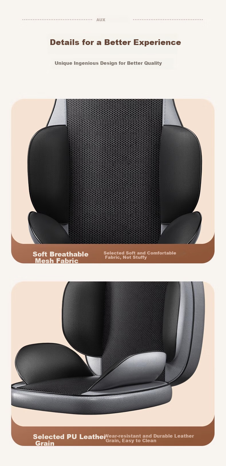 AUX Massage Cushion Pillow K48-1 Gift Box Edition, Cervical Spine Massager, Shoulder And Waist Back Massager, Kneading And Squeezing Massage Device, Mid-Autumn Festival Gift 15
